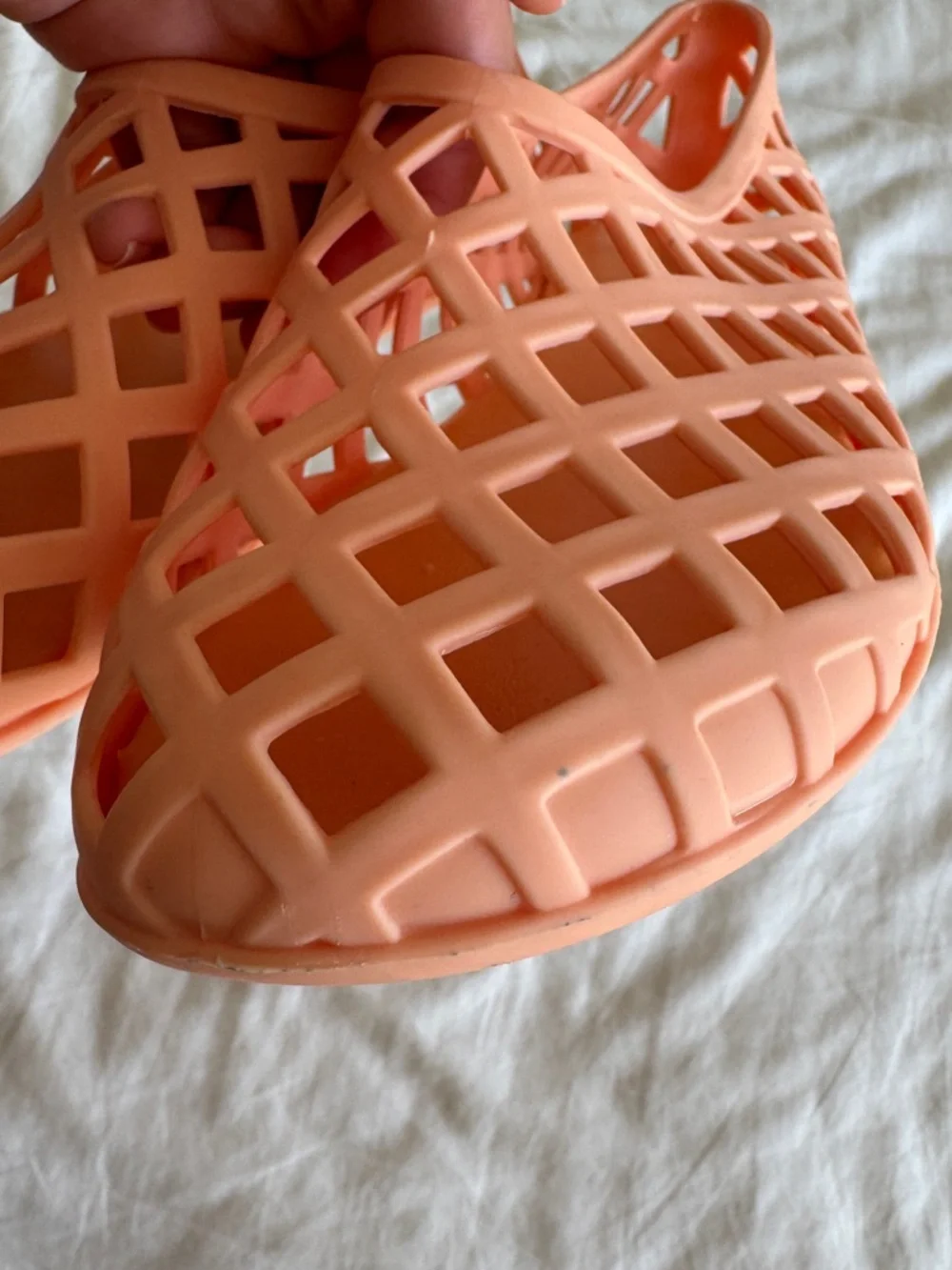 Jeffrey Campbell Jellz Jelly Flats Matte Peach/Coral Size 9 European Summer 90’s